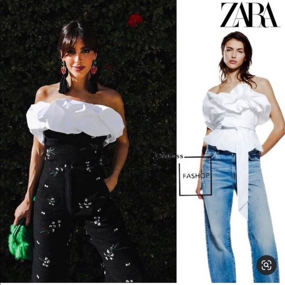 LAST ONE!! NWT Zara Voluminous Poplin Top - Picture 5 of 11